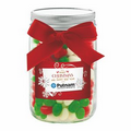 12 Oz. Glass Mason Jar w/ Holiday Gourmet Jelly Beans